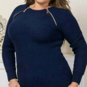 Вязаный свитер с молниями разные цвета новинки сезона