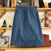 Джинсова спідниця міді❤️бавовна.є кишені