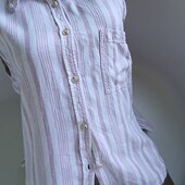 Сорочка вільного крою без рукавів льон +віскоза