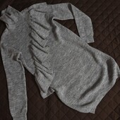 V by very, uk12 светр сукня сірий меланж