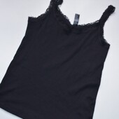 Майка в рубчик з мереживом L 44\46