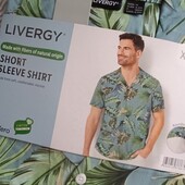 Сорочка чоловіча з коротким рукавом livergy 100% віскоза М(39/40)