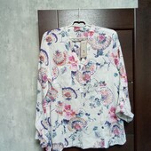 Новая брендовая льняная блузка-рубашка р.14.