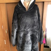 Меховушка, плюшева туника, кофта, худи, 2-3XL. oodie. слип, пижама