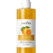 Гель-скраб для тіла з апельсином м'яке зволоження та тонізуючий ефект Sadoer orange 300 мл