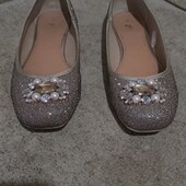 ❤️Брендовые черные с золотым напылением текстильные балетки новые❤️Турция.Оригинал!Стелька 27,5 см.