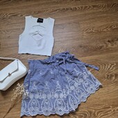 Шикарні, легкі, натуральні шорти - спідничка з прошви ❤️ Відмінний стан