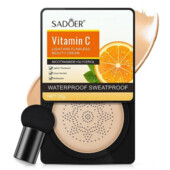 Зволожуючий та водостійкий кушон Sadoer vitamin C light and flawless beauty №01 natural 20 г