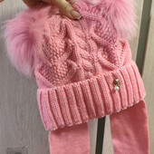 Тепла шапка з шарфом-вушками.На повному флісі.2кольори