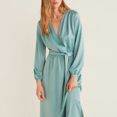 Стильна сатинова міді сукня, М L