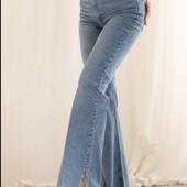 Стильні джинси кльош з розрізами, XXS