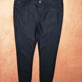 Брюки стрейч-коттон под кожу River Island р 48-50 