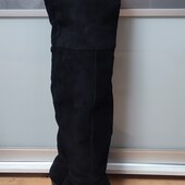 Замшеві зимові ботфорти 39р Натуральна замша!