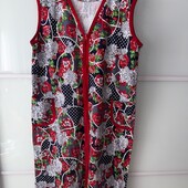 Бавовняний домашній халат на блискавці