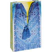 Пакет кольоровий великий "Патріотичний" вертикальний 39х25х8