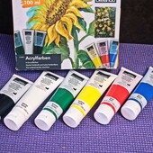 Акриловые краски для художников crelando basic colors — 6 х 100 мл.