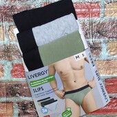Арт.0413 набір чоловічі трусики бріфи(сліпи) 3шт від livergy розмір євро м/5
