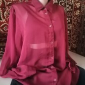 ❤️ Стильная рубашка бордо шифон ❤️Актуальный цвет❤️❤️Смотрите мои лоты ❤️