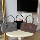 Сумка жіноча натуральна замша сірий чорний шоколад