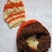 Новий комплект шапка+снуд, сток, крупна в'язка