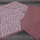 Женская трикотажная пижама большого размера