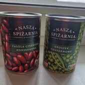 Червона квасоля та горошок