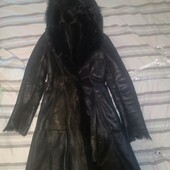 Натуральна дублянка з хутром тоскани
