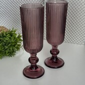 Нові! стильні скляні келихи з колекції Versailles рельєфне скло