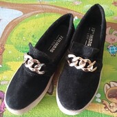 Шкіряні замш нубук туфлі мокасини жіночі. Кожаные замш нубук туфли мокасины. Весна - осінь написано