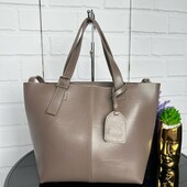 Сумка тоут біла бед еко шкіра шопер довгі і короткі ручки