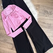 Комплект! Брюки з розрізами і кроп топ, XS