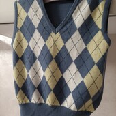 Diccadilly Жилет аргайл з суміші вовни р.40