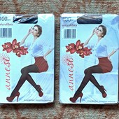 Дві пари чорних колгот 100 ден, Польща,розмір М і L, в лоті 1 на вибір