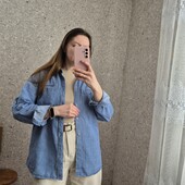 Шикарна, якісна, джинсова сорочка в смужку ❤️ Відмінний стан