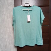 Новая брендовая коттоновая трикотажная футболка-блуза р.16.