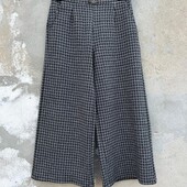 Трикотажні штани wide leg в клітинку для дівчинки zara 134