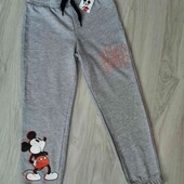 Disney новые штаны джоггеры двунитка аппликация Микки на рост 122/128 см