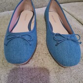 ❤️Брендовые, шикарные, текстильные джинсовые балетки новые❤️ Турция. Стелька 26,5 см.