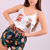 Женский /молодежный комплект двойка для дома и сна майка и шорты.