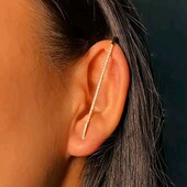 Моно сережка, кафф, кафа тростинка, лінія, полоска, цирконієва