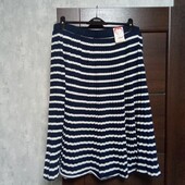 Новая брендовая трикотажная юбка плиссе р.18-22.