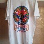 Біла прінтована футболка р.м