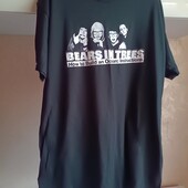 Чорна прінтована футболка р.л