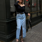 Довга джинсова спідниця zara xs-s