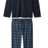 Нова запакована чоловіча піжама домашній костюм з фланелевими штанами