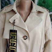 Теплый стильный деми плащ-тренч пальто на утеплителе слимтекс для пышных модниц.Riches р. 54/