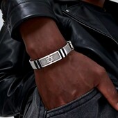 Браслет ремінець зірка Давіда, гексаграма, медсталь