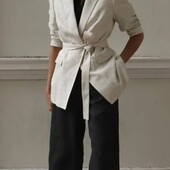 Плюс сайз блейзер з суміші льону р.20