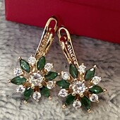 Шикарные серьги!!!! цвет советского золота 1.9 см12 мм