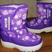 Нові зимові дитячі термо дутики на липучках, 25р - 15,5 см!